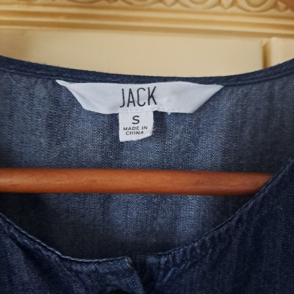 Jack BB Dakota Chambrey Button Front Long Sleeve Dress Size Small - Picture 4 of 9